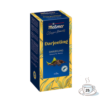 Meßmer Classic Moments Darjeeling, Schwarzer Tee, Teebeutel im Kuvert, 2. Entnahmefach/displaytauglich, 43,75g